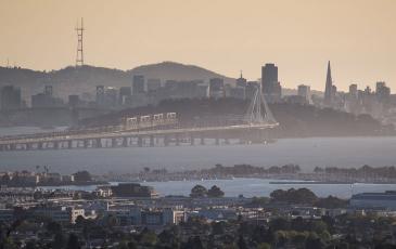 View of the San Francisco Bay - Oakland Bridge